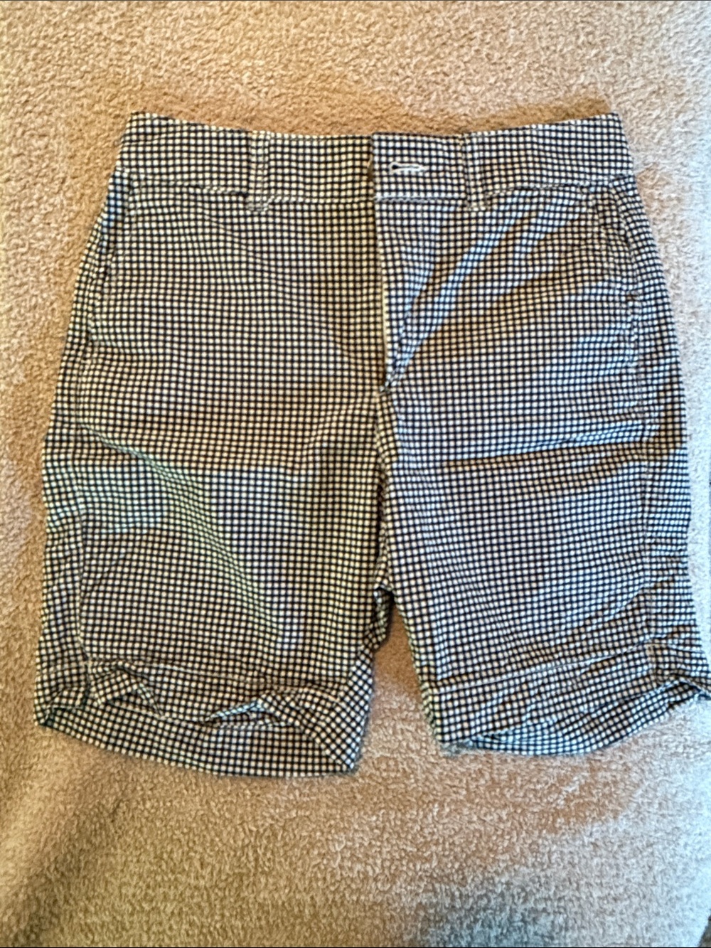 Women’s Black & White Gingham Shorts